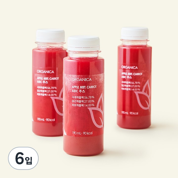 올가니카 ABC주스, 190ml, 6개