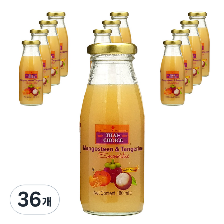 타이초이스 망고스틴 앤 탄제린 스무디 과일음료, 180ml, 36개