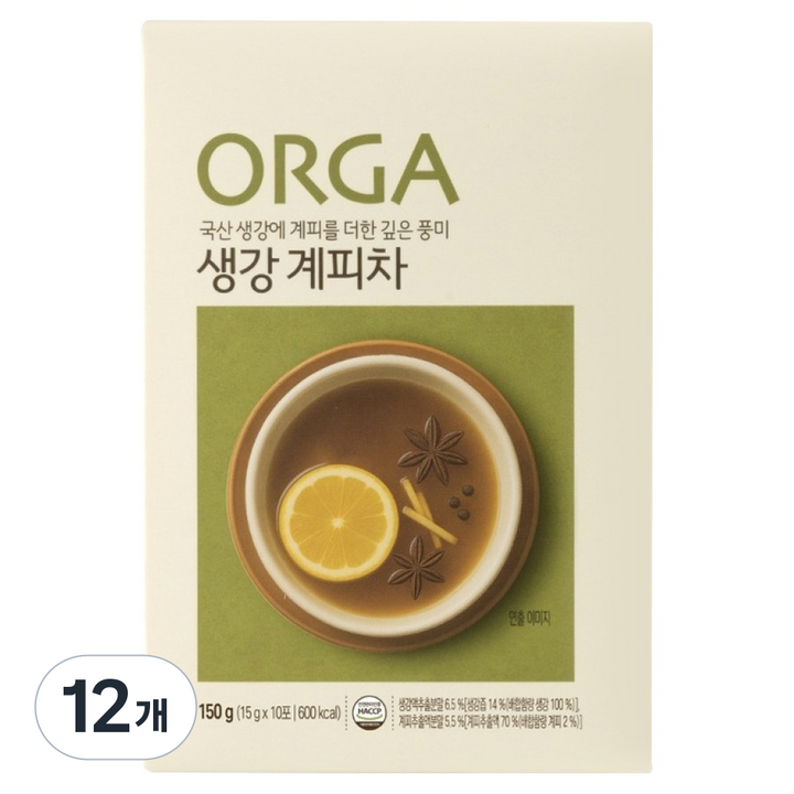 올가홀푸드 생강 계피차, 15g, 10개입, 12개