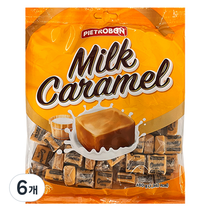 피에트로본 밀크 카라멜, 480g, 6개