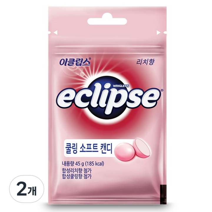 이클립스 쿨링 소프트 캔디 리치향, 45g, 2개