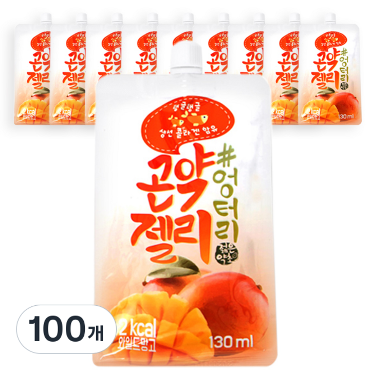 엉터리 곤약젤리 와일드망고, 130ml, 100개