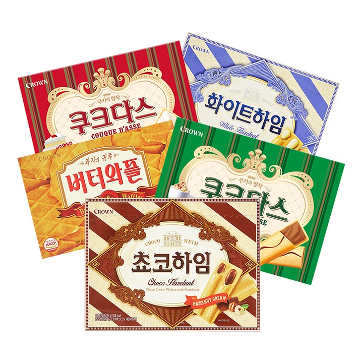 크라운 사무실 간식 모음 5종, 1세트, 237g