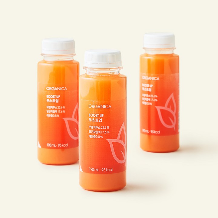 올가니카 부스트업 과채주스, 190ml, 3개