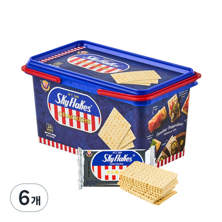 스카이플레이크 크래커, 600g, 6개