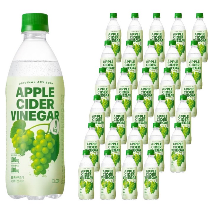 클룹 애사비소다 샤인머스캣 제로 탄산음료, 500ml, 36개