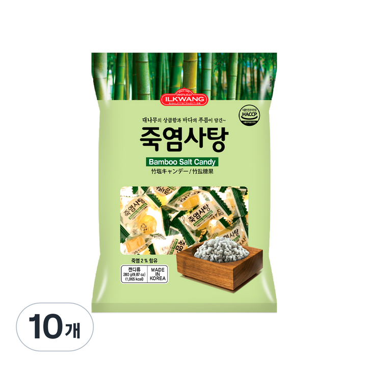 일광제과 죽염 사탕, 280g, 10개