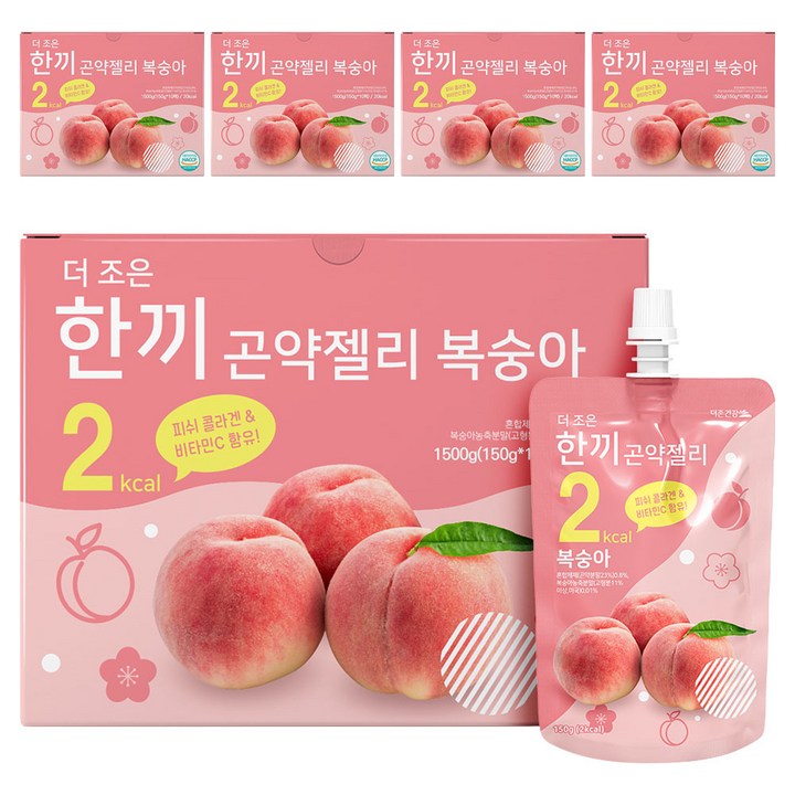 더존건강 더조은 한끼 곤약젤리 복숭아 10개입, 1.5kg, 5박스