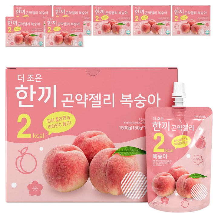 더존건강 더조은 한끼곤약젤리 복숭아 10개입, 1.5kg, 8개