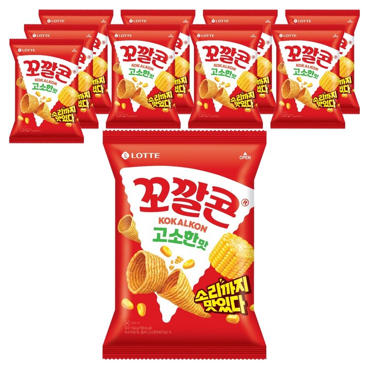꼬깔콘 고소한맛, 134g, 10개