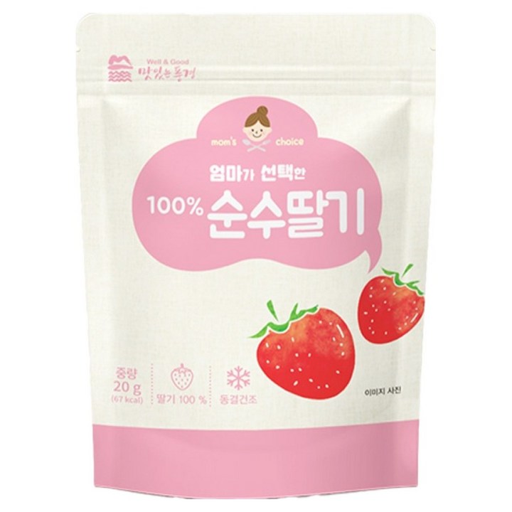 맛있는풍경 엄마가 선택한 순수딸기, 20g, 1개