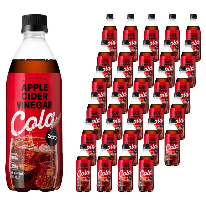 클룹 애사비소다 제로 콜라, 36개, 500ml