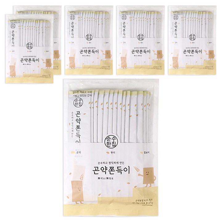 순수한집 곤약쫀드기 현미맛, 375g, 6개