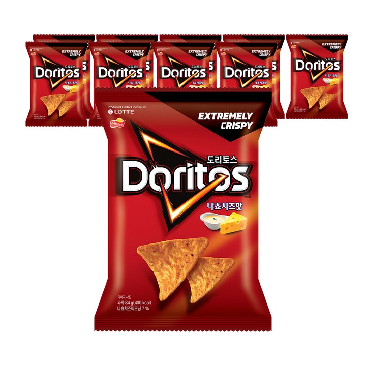 도리토스 나쵸치즈맛 소, 84g, 10개