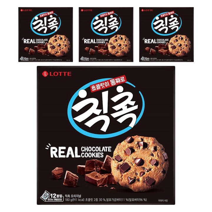 롯데웰푸드 칙촉 오리지널, 180g, 4개