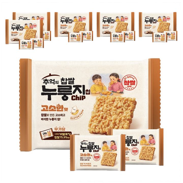 추억의 찹쌀 누룽지 칩 고소한맛 12p, 6개, 288g