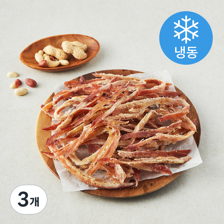 해맑음 the 푸짐한 맥반석 구운 오징어채 (냉동), 3개, 200g