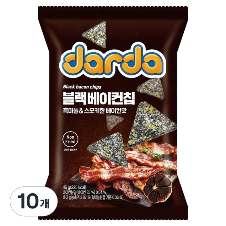 다르다 블랙베이컨칩, 45g, 10개