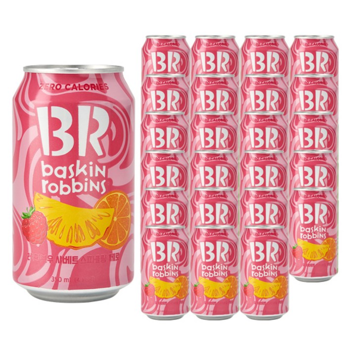 배스킨라빈스 레인보우 샤베트 스파클링 제로, 350ml, 24개