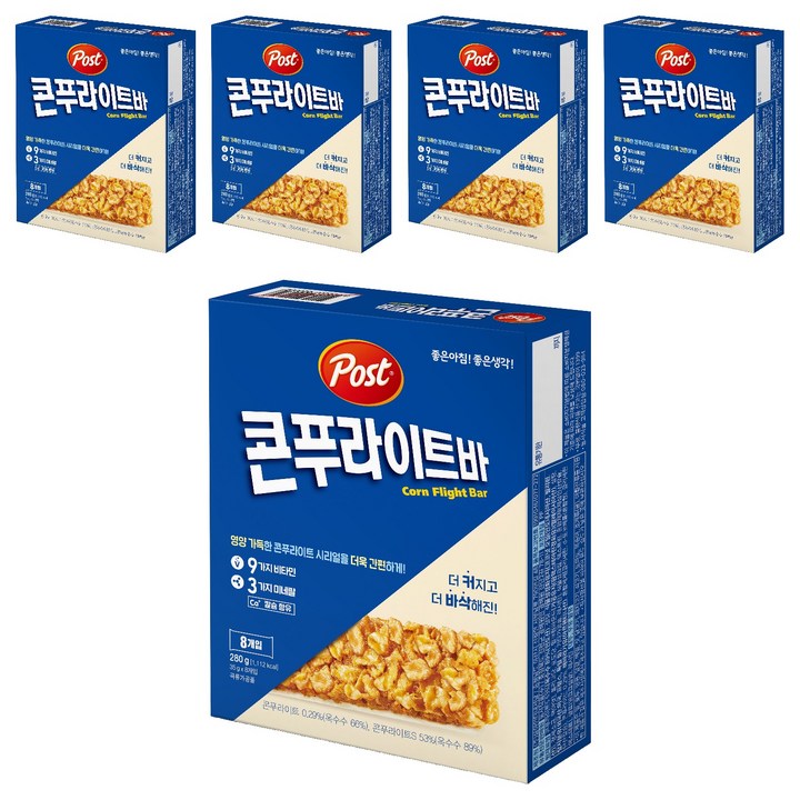 포스트 콘푸라이트바 8p, 280g, 5개