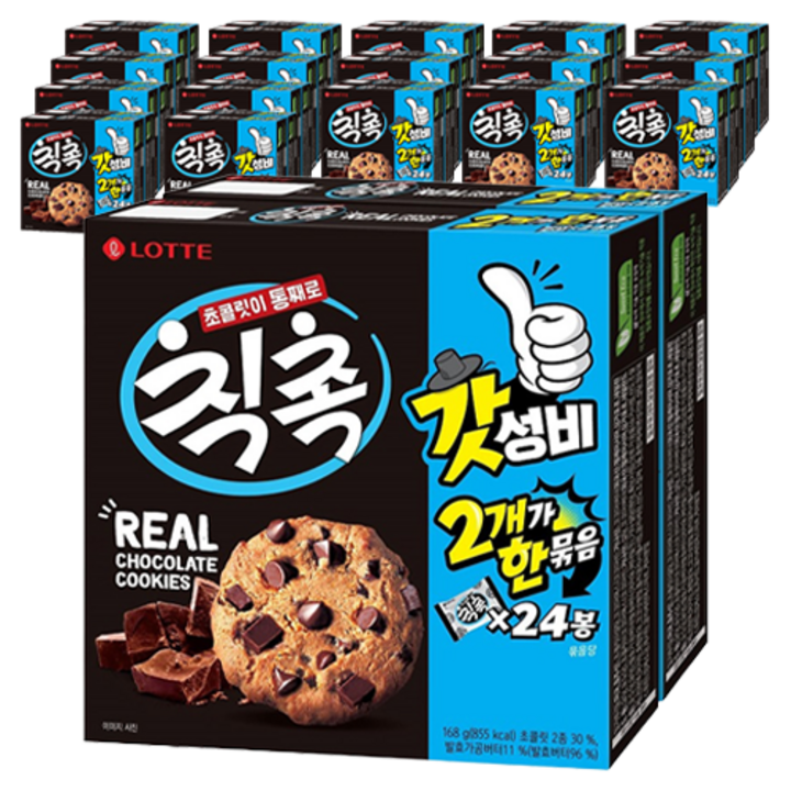 롯데웰푸드 칙촉 오리지널 과자쿠키 세트, 168g, 36개