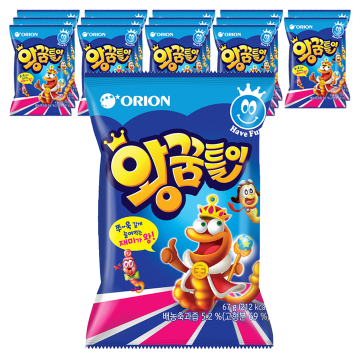 오리온 왕꿈틀이 젤리, 67g, 15개