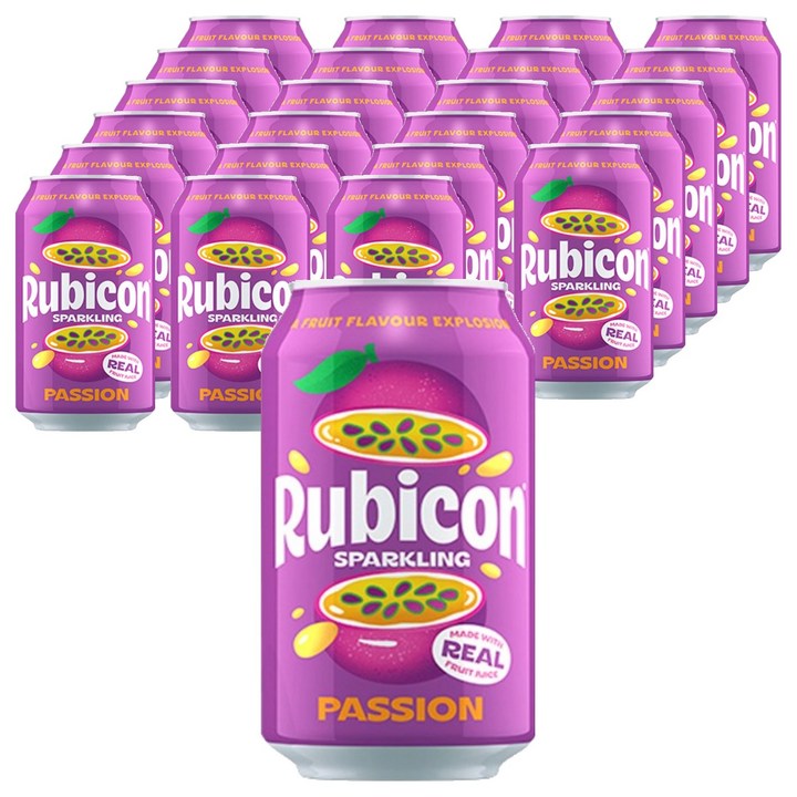 rubicon 패션프루트 탄산음료, 330ml, 24개