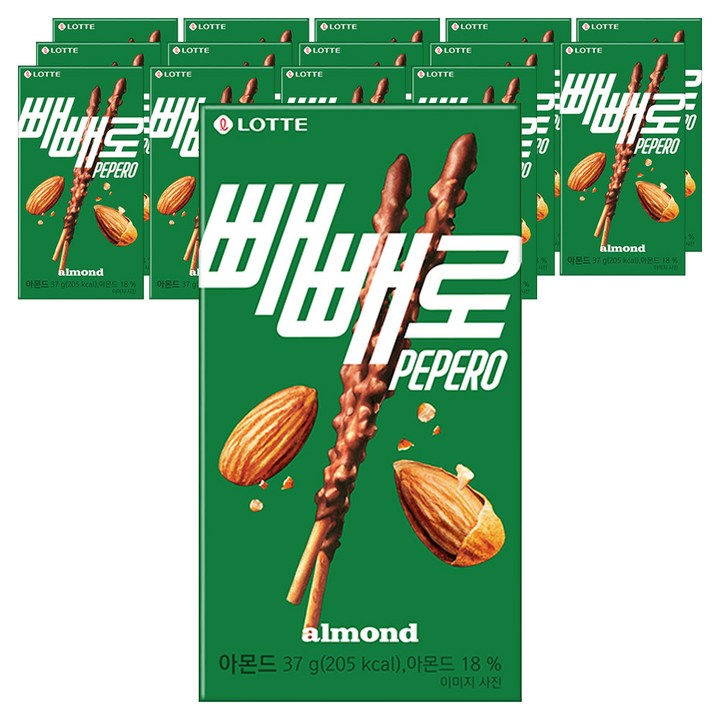 빼빼로 아몬드, 37g, 15개