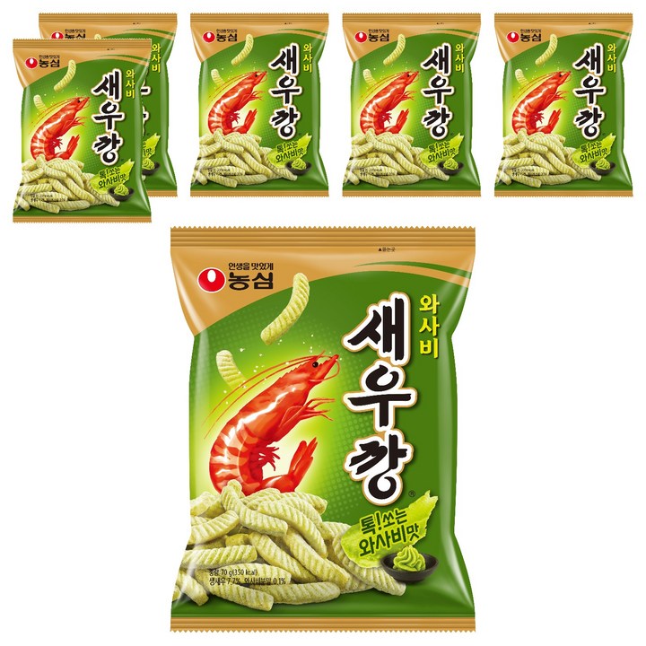 새우깡 와사비, 70g, 6개