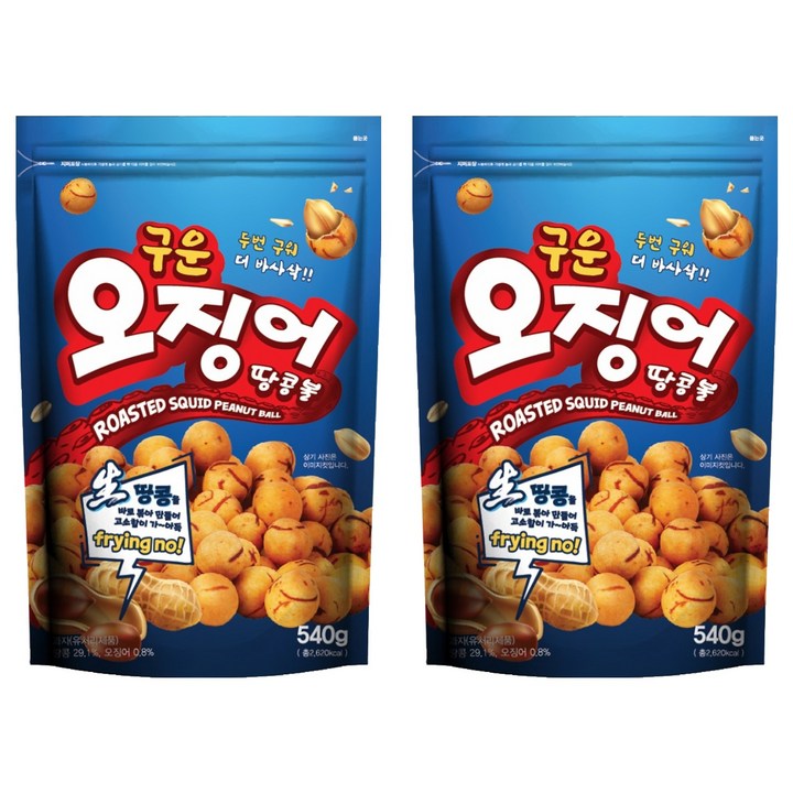 우농 구운 오징어 땅콩볼, 540g, 2개