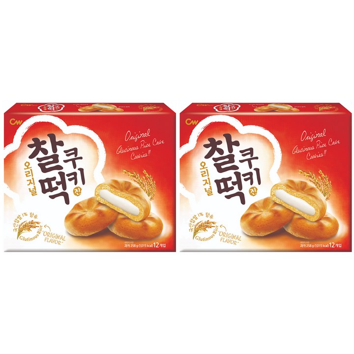 청우식품 찰떡쿠키 오리지널, 258g, 2개