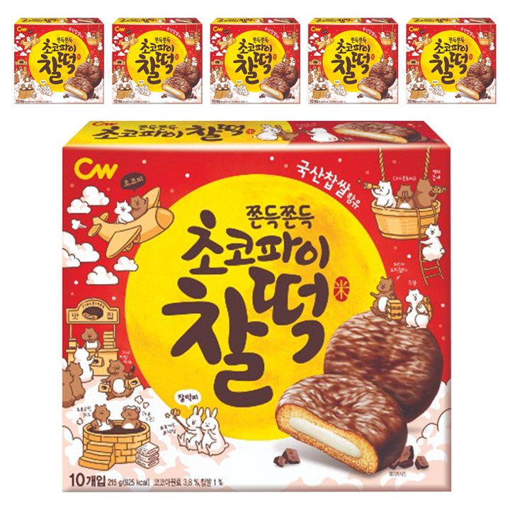 청우식품 초코파이찰떡 10p, 215g, 6개