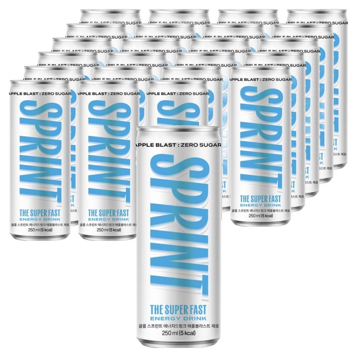 클룹 스프린트 에너지드링크 애플블라스트 제로, 24개, 250ml