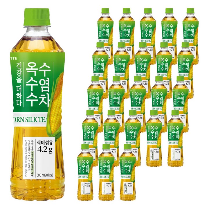 더하다 옥수수수염차 플러스, 500ml, 24개