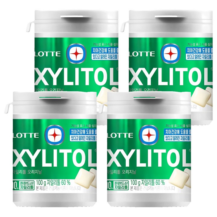 롯데자일리톨 오리지날, 100g, 4개