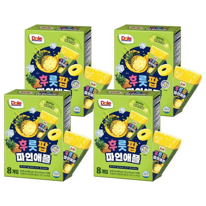 돌 후룻팝 파인애플 8p, 62ml, 4개