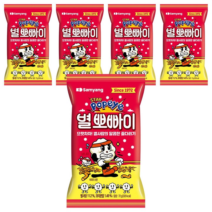 삼양 별 뽀빠이, 72g, 5개