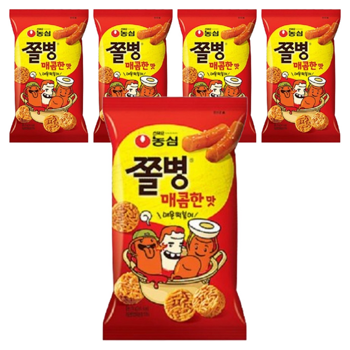 쫄병스낵 매콤한맛, 82g, 5개