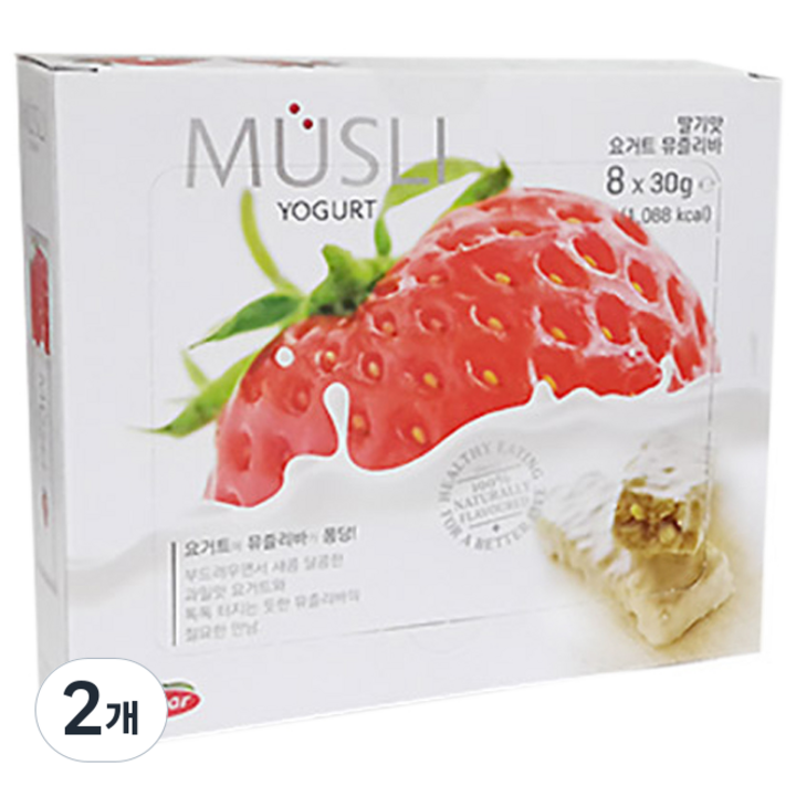 [OUTLET]요거트 뮤즐리바 (딸기맛), 240g, 2개