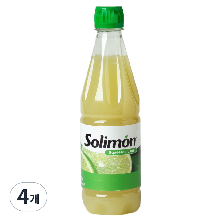솔리몬 스퀴즈드 라임 농축액, 500ml, 4개