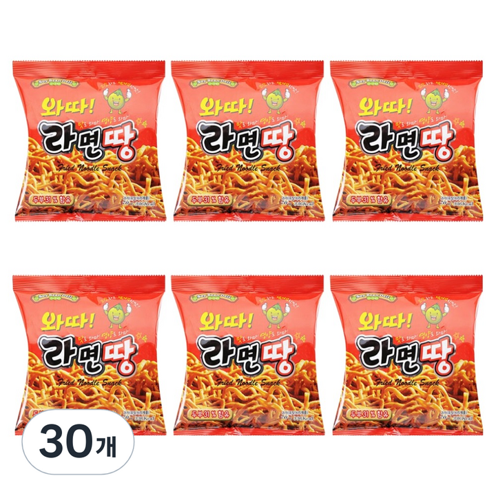소이빈델리 와따 라면땅, 70g, 30개