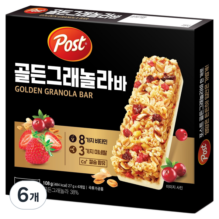 포스트 골든 그래놀라바 4p, 108g, 6개