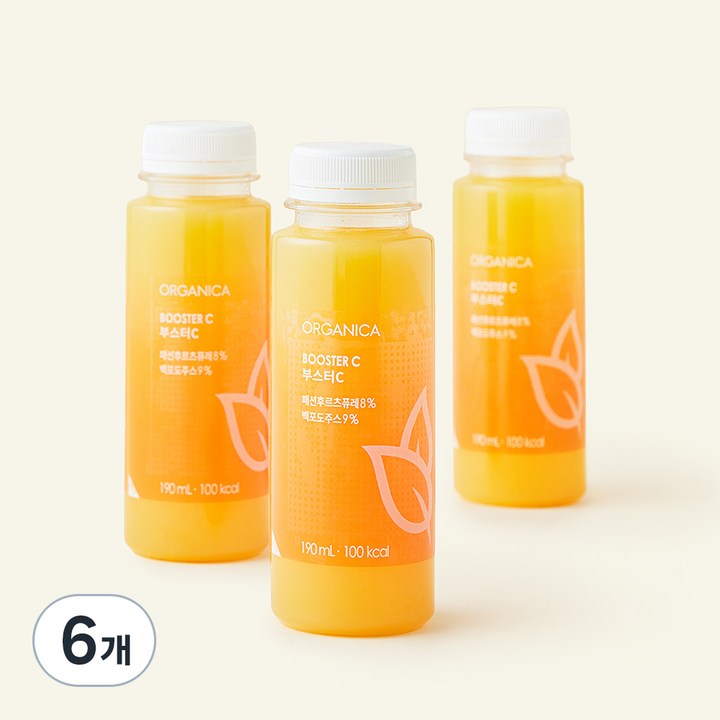 올가니카 부스터C 과채주스, 190ml, 6개