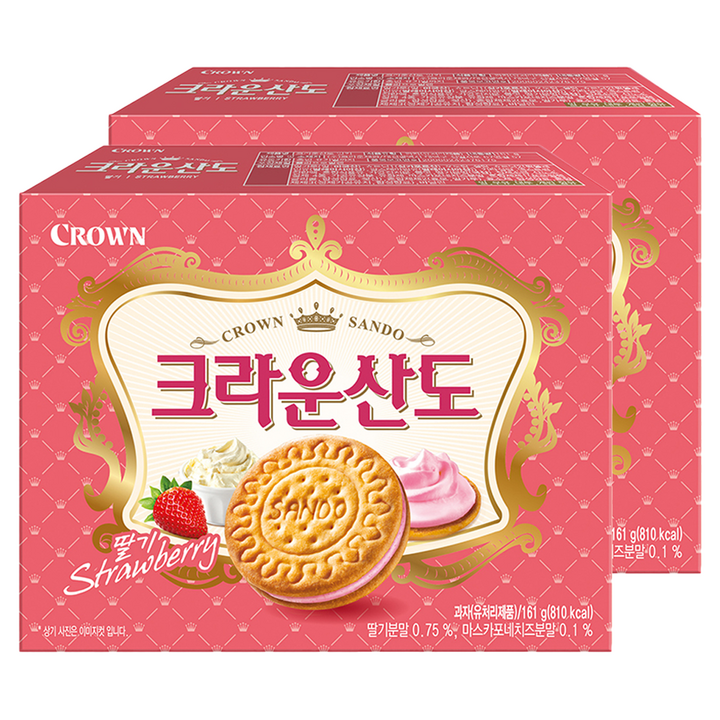 크라운산도 딸기, 161g, 2개