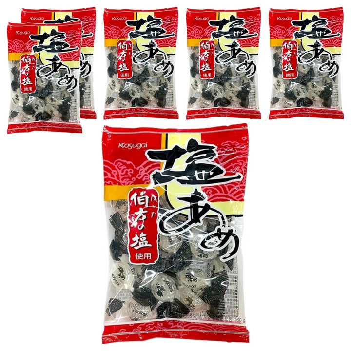 카수가이 시오아메 소금사탕, 140g, 6개
