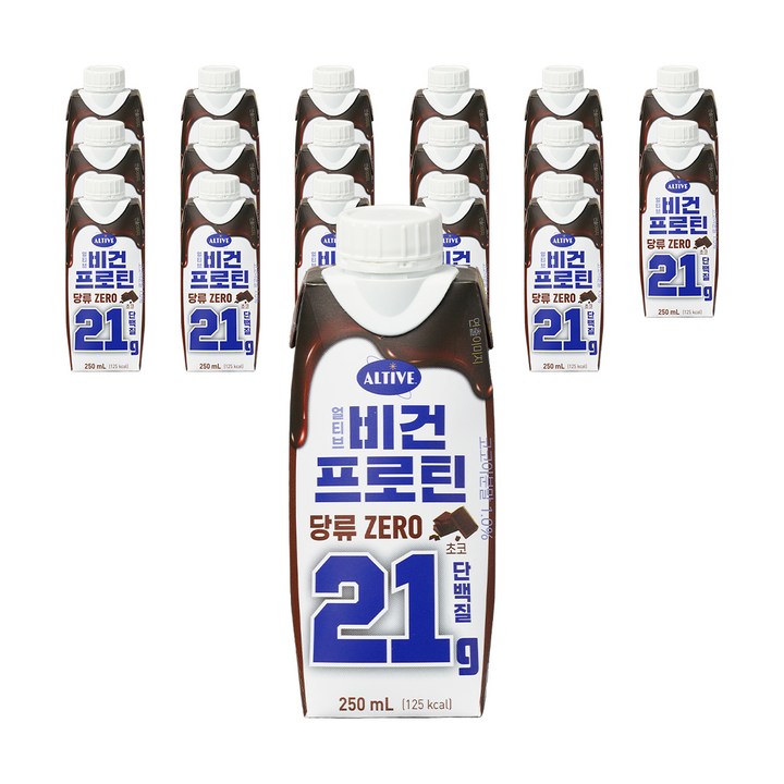 얼티브 비건 프로틴 초코, 250ml, 18개