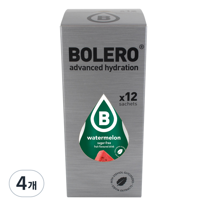 볼레로 2kcal 무설탕 과일워터 대용량 음료베이스 9g x 10p + 8g x 2p 세트, 12개입, 4개