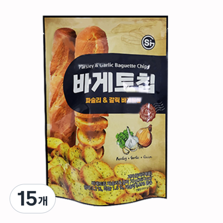 에스아이글로벌 파슬리 & 갈릭 바게트칩, 400g, 15개