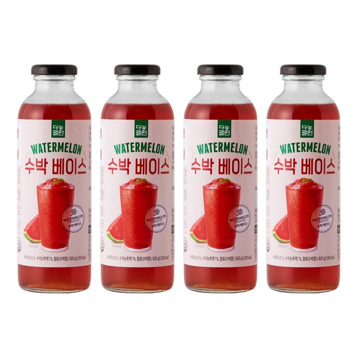 다농원 수박 베이스 음료, 600g, 4개
