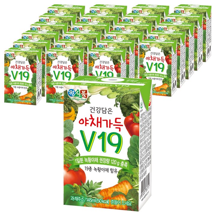정식품 건강담은 야채가득 V19, 145ml, 24개